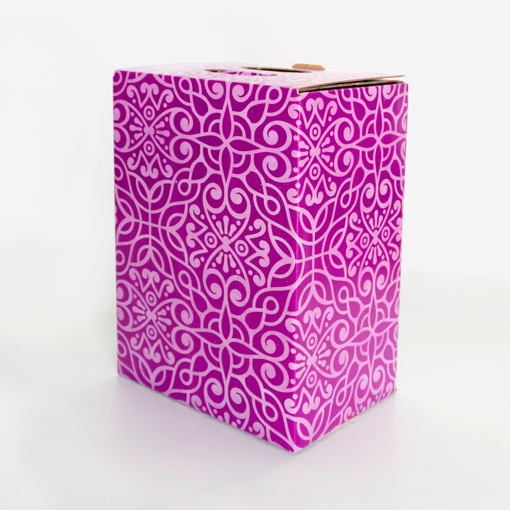 Caja Cartón Navidad 4 Botellas 46174