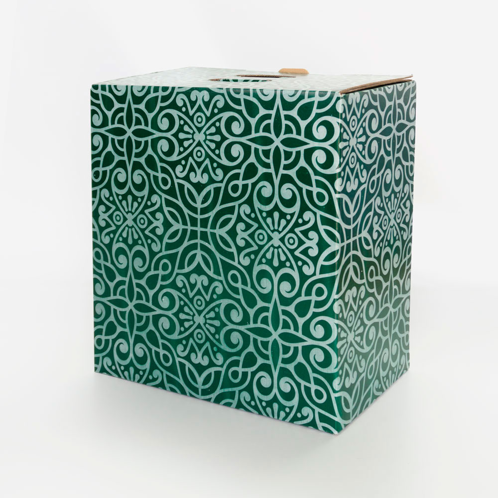 Caja Cartón Navidad 6 Botellas 46175