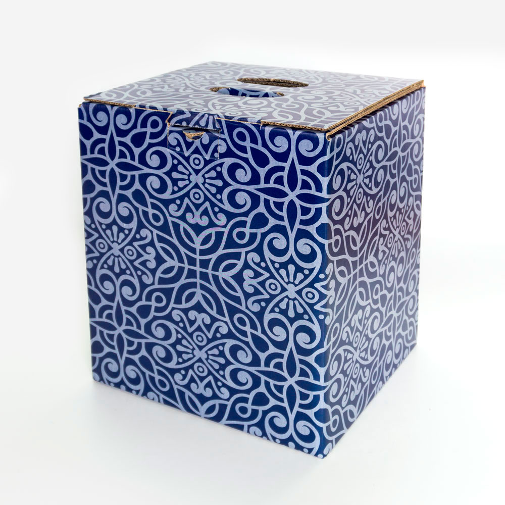 Caja Cartón Navidad 9 Botellas 46176