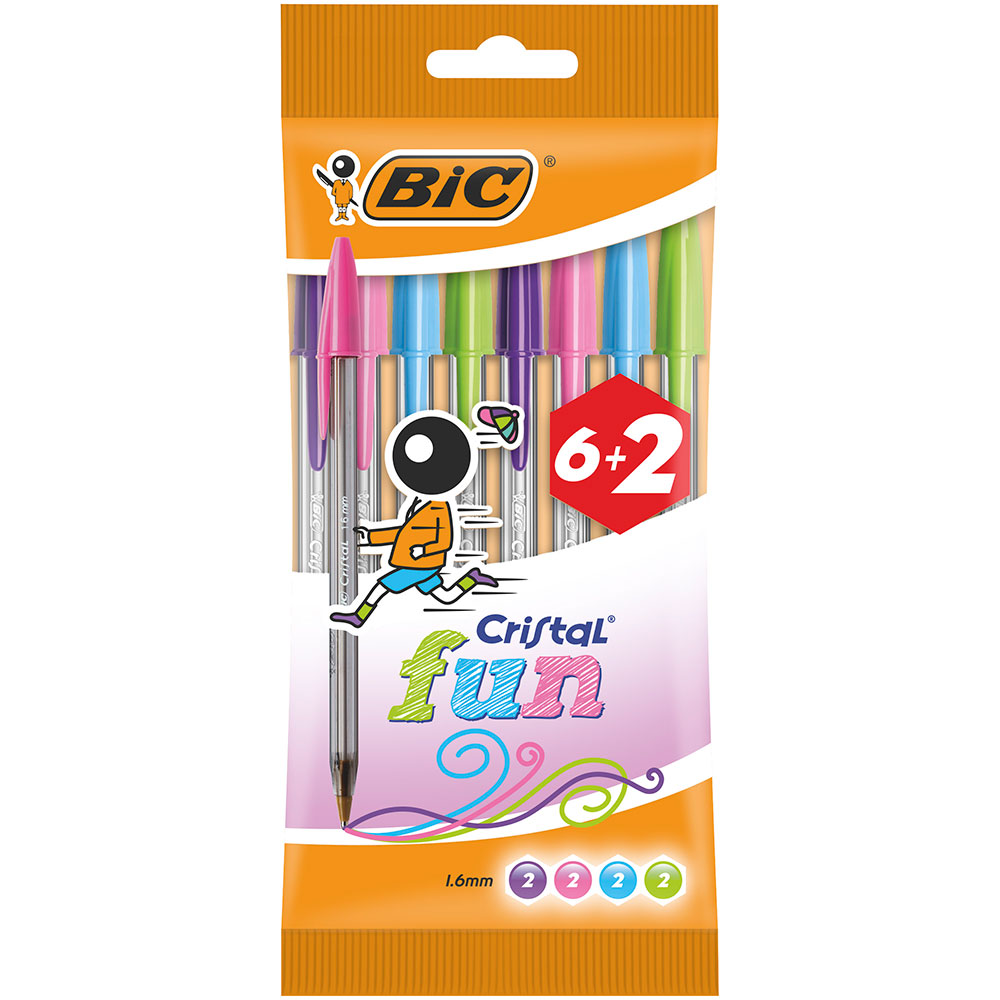 Bolígrafo Bic 8 uds. Fashion Colours