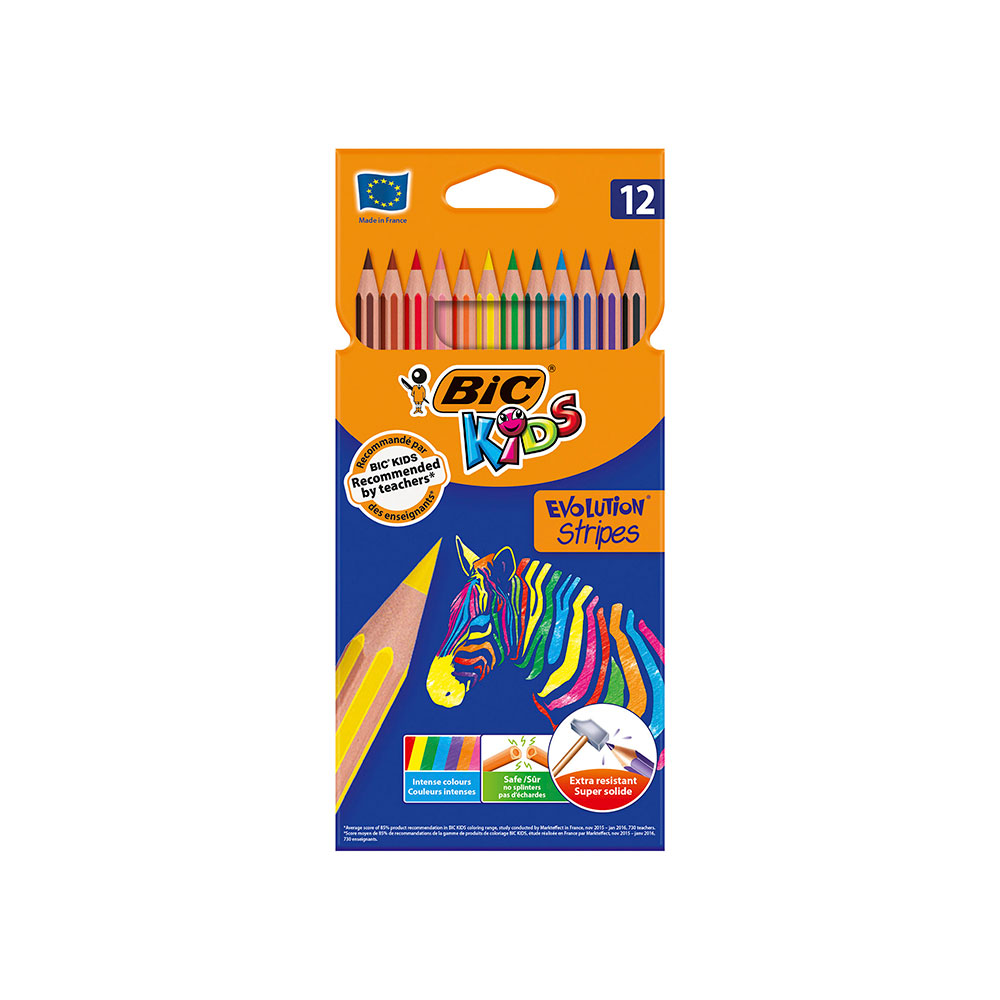 Lápices de Colores Evolution STRIPES Pack de 12