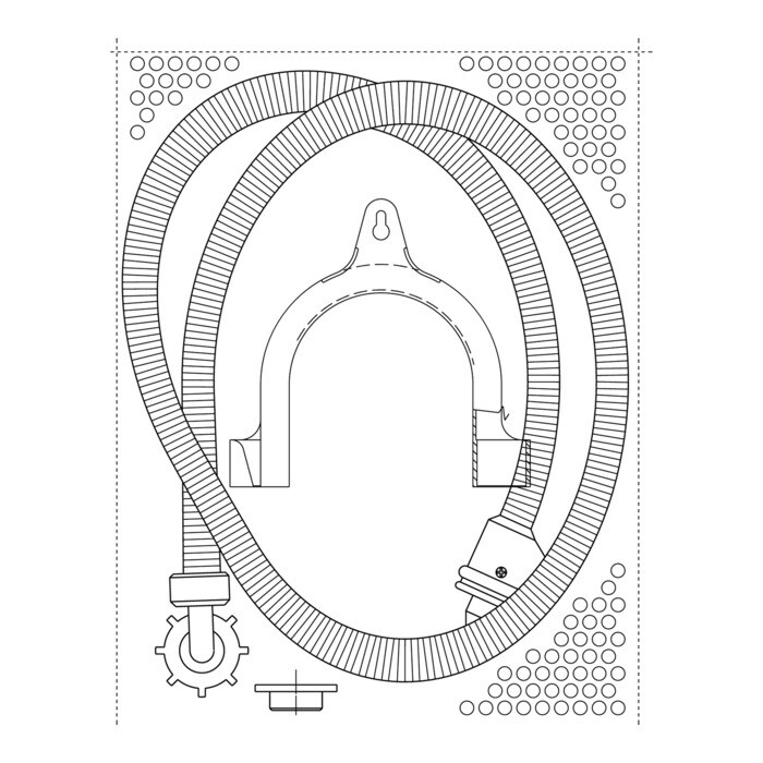 tubo alimentacion, agua, 2 unid., H&C,1500mm