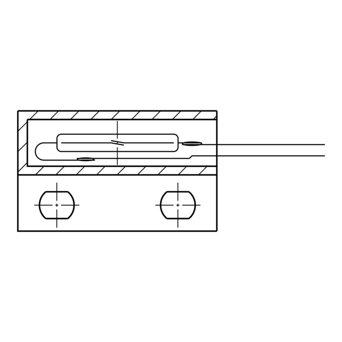 sensor, reed, puerta, 50mm