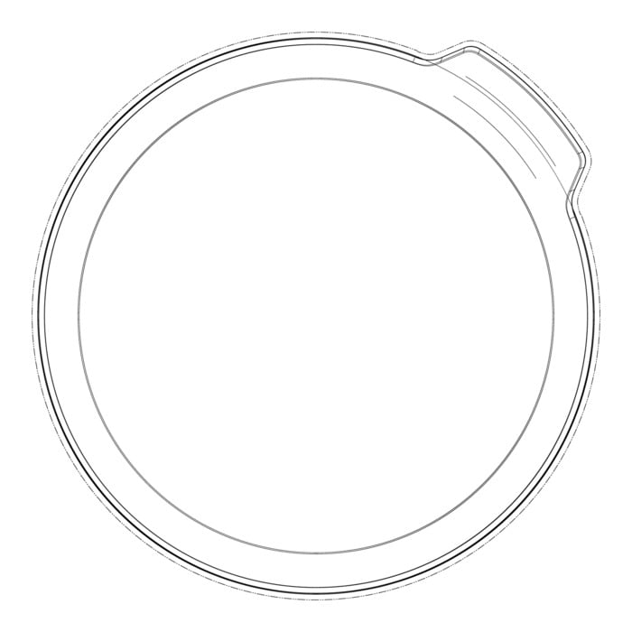 marco puerta, anterior, blanco, Ø486.3mm