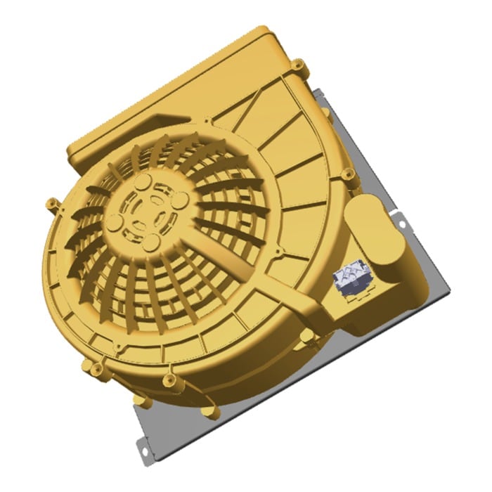 ventilador, conjunto, Combo Hob