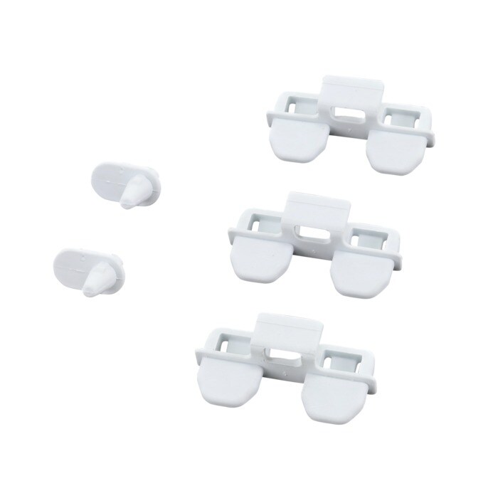 clips, panel lateral, kit, White,5pcs.