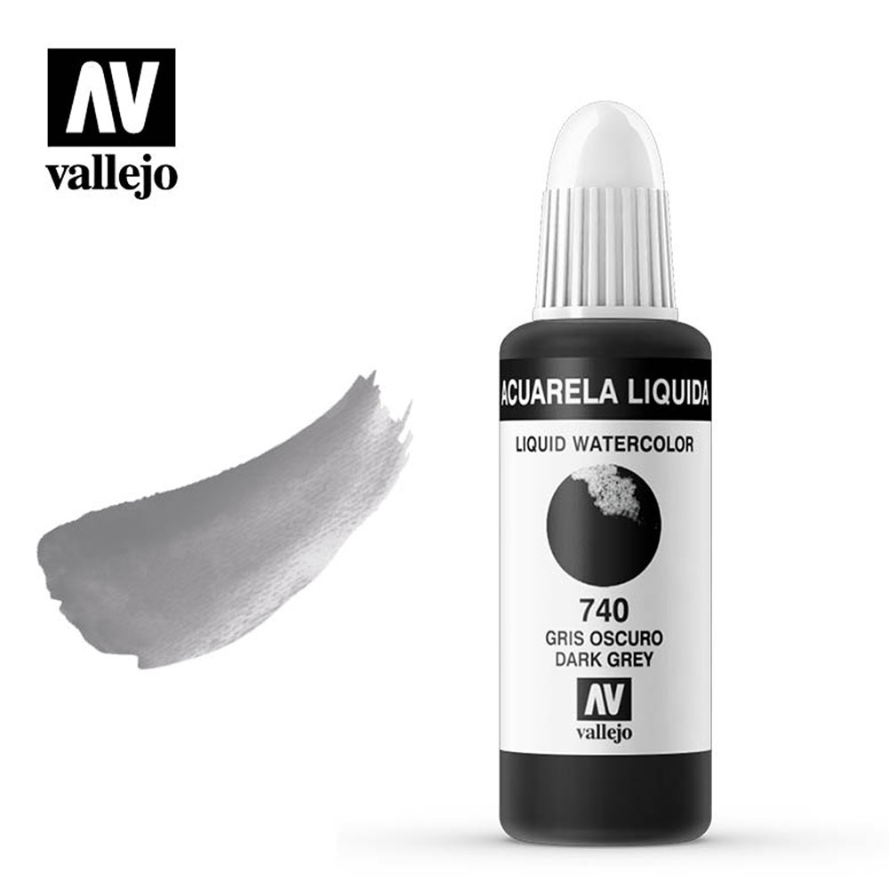 Acuarela Líquida Gris Oscuro 32 ml