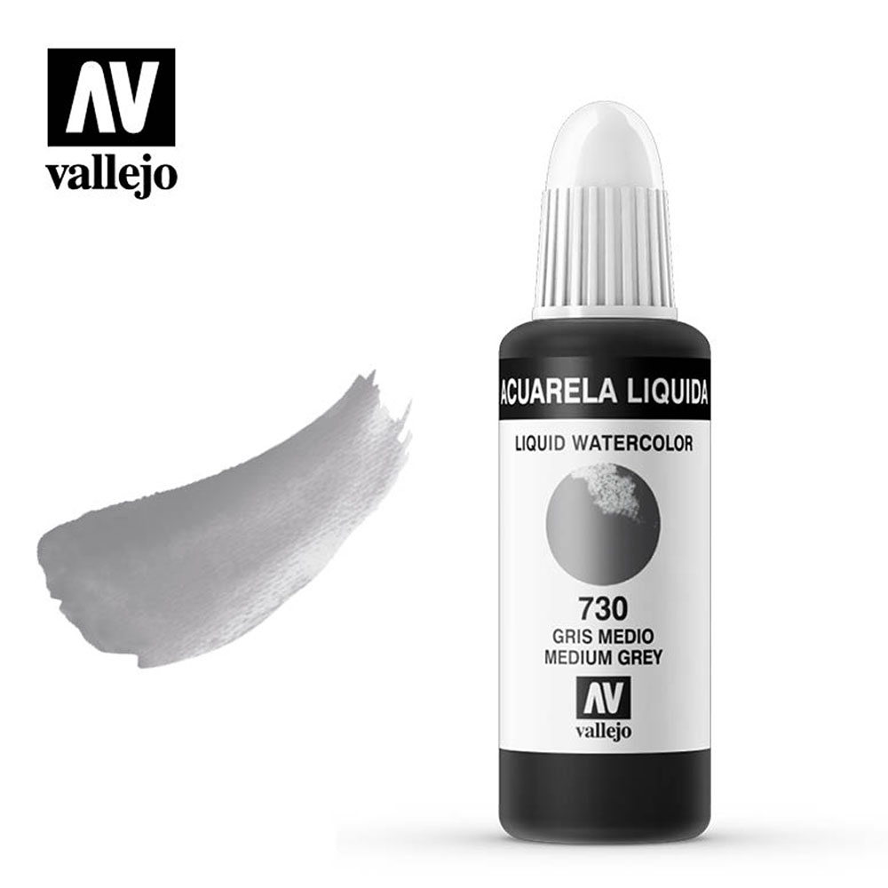 Acuarela Líquida Gris Medio 32 ml