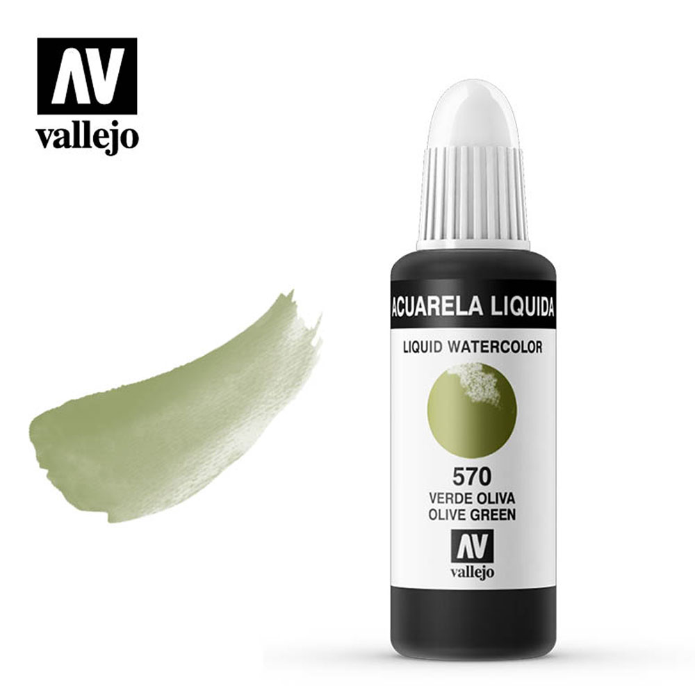 Acuarela Líquida Verde Oliva 32 ml