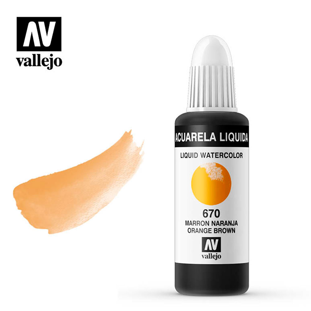 Acuarela Líquida Marrón Naranja 32 ml