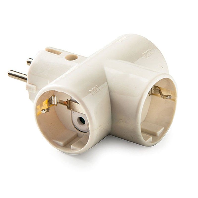 Adaptador Triple Tt Ceramica 16A 250V 9000R2061 Famatel