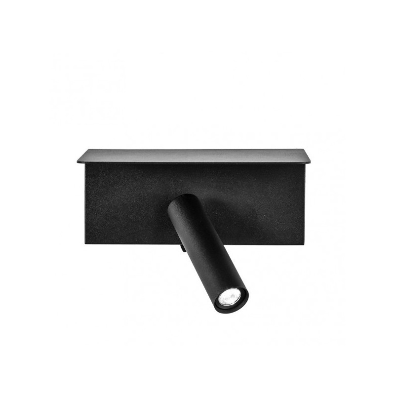 Aplique 3w 4000k Leonardo Negro C/estante Y Usb 150lm C/interruptor 14x18x14cm Orientb