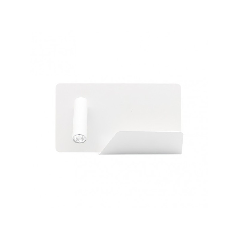 Aplique 3w 4000k Miguel Angel Izqdo Blanco C/usb Y Estante 150lm 16x28x12 Cm Orientable