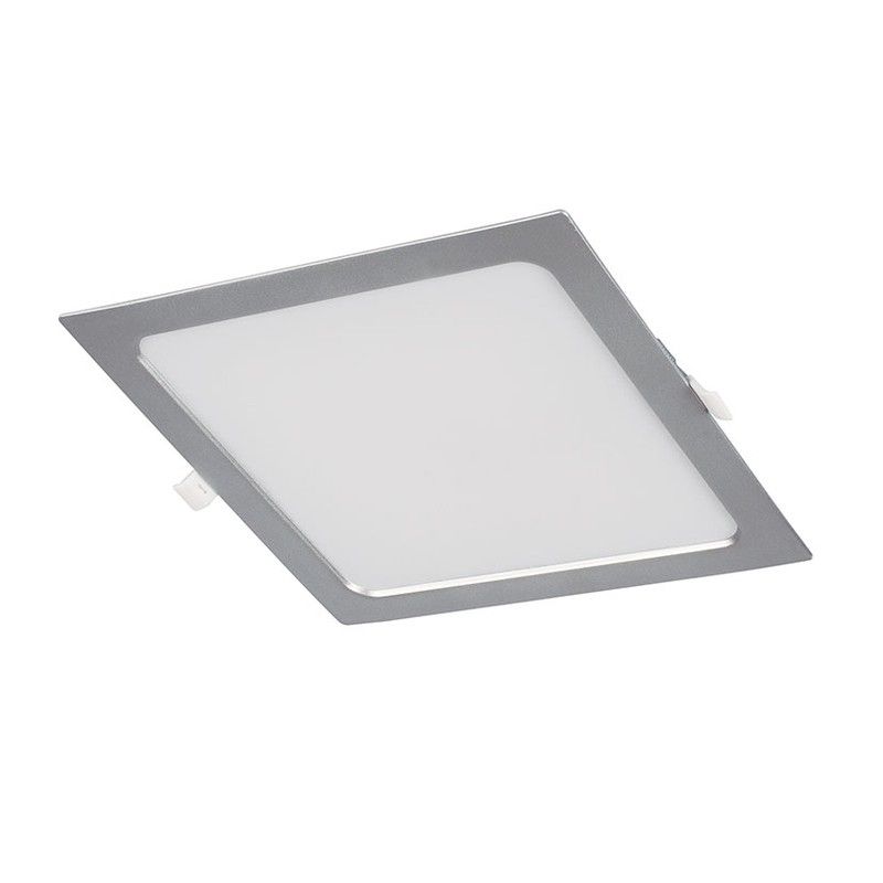 Aplique Cuadr.Empot. 6500K Led 18W Plata 900R215