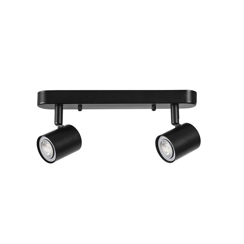 Aplique Keeper 2 Focos S/Bombilla Negro