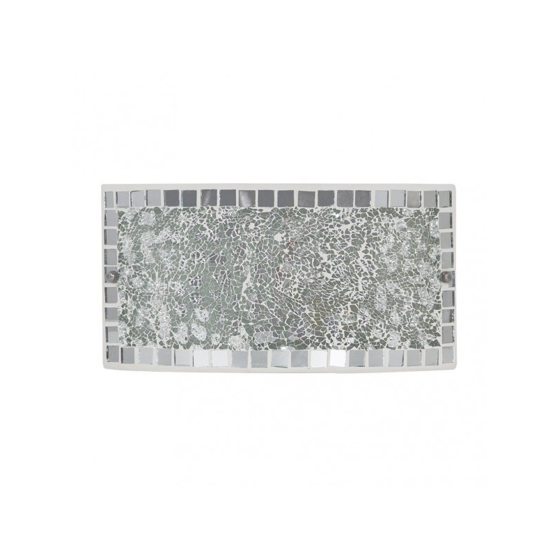 Aplique Rectang. Tenor 1xe27 Cromo Mosaico 17x32,5x6 Cm