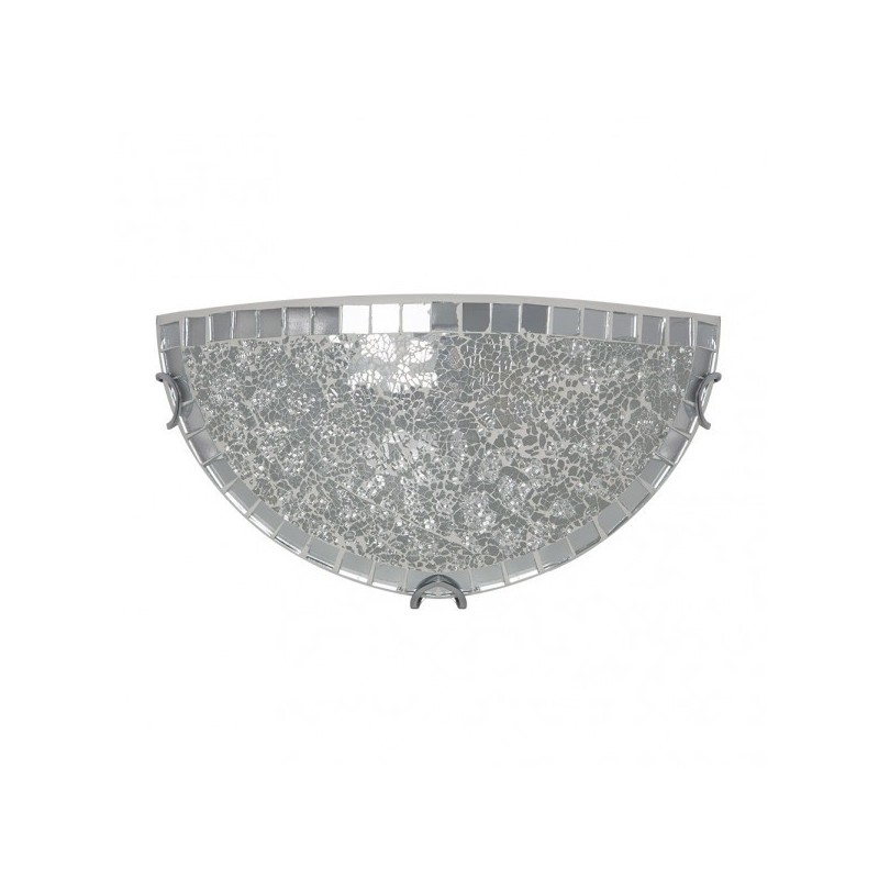 Aplique Tenor 1xe27 Cromo Mosaico 16x30x8,5 Cm