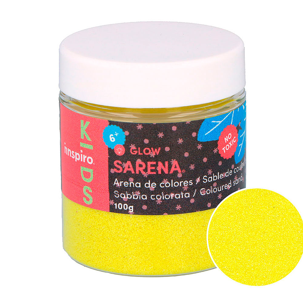 Arena de Colores Amarilla Fluorescente 100 Gr.