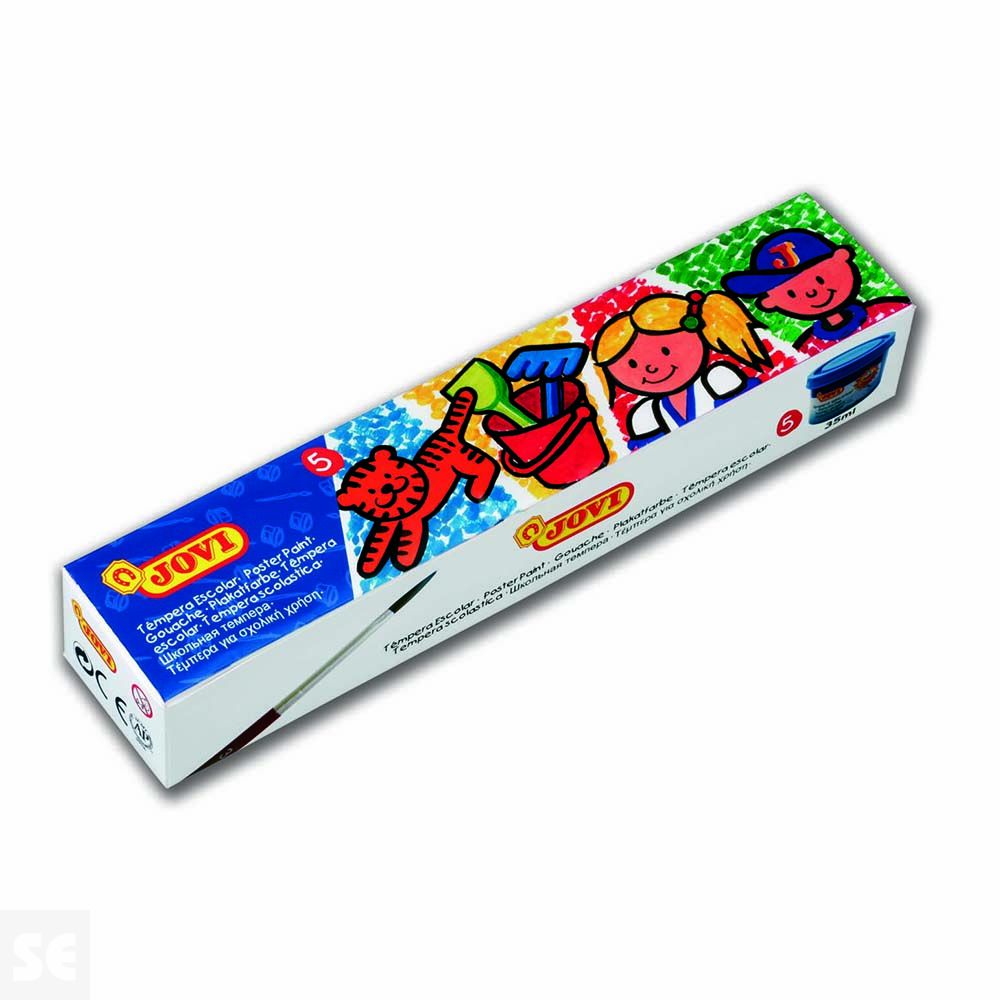 Caja Tempera 5 Colores 35 Ml.