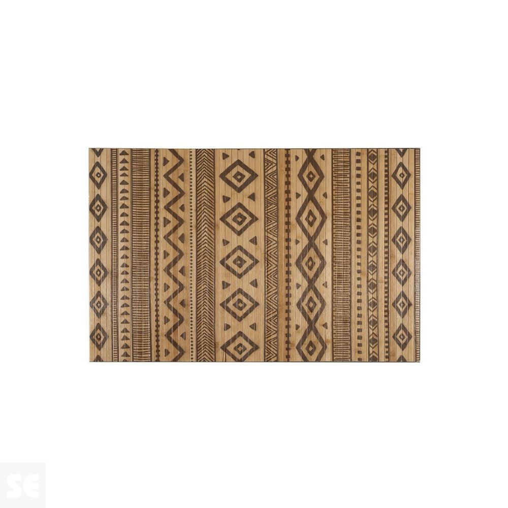 BAMBOO COOL - Alfombra Bambú Etnic Natural 60x90 cm