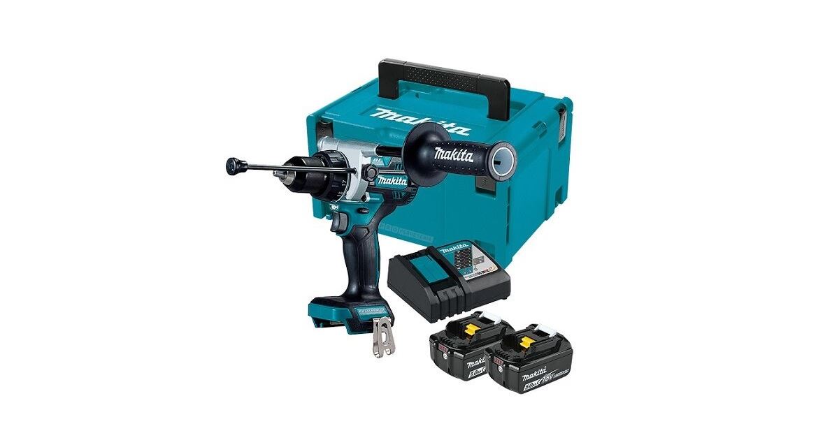 Atornillador de impacto inalámbrico Makita Aku Li-ion LXT 18V 5.0 Ah, Makpac DHP486RTJ