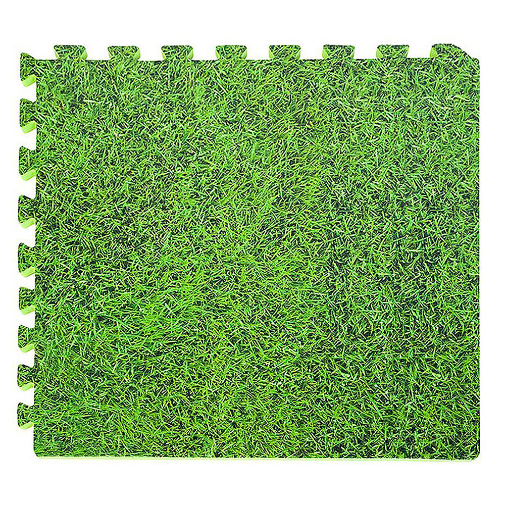 Set 4 Baldosas Puzzle Goma Eva Imitación Césped