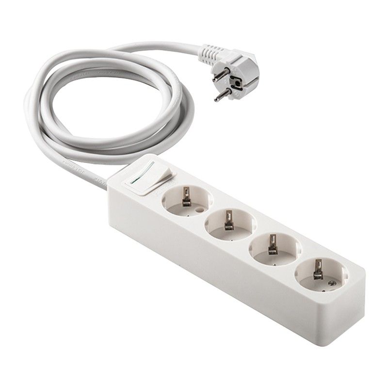 Base Multiple 4 Tomas Tt Cable1,5M, Blan 9000R2628 Famatel