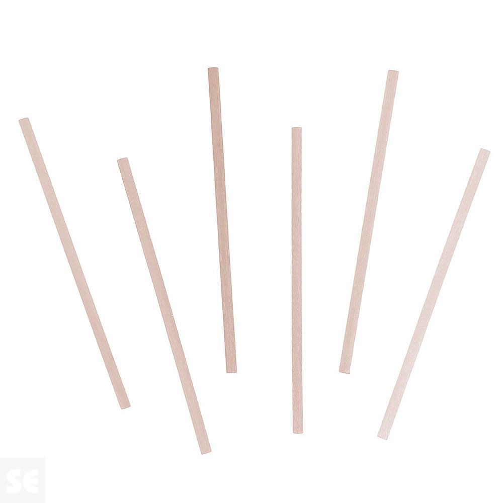 Bastones Madera Natural 150x5mm. 60u. 99531