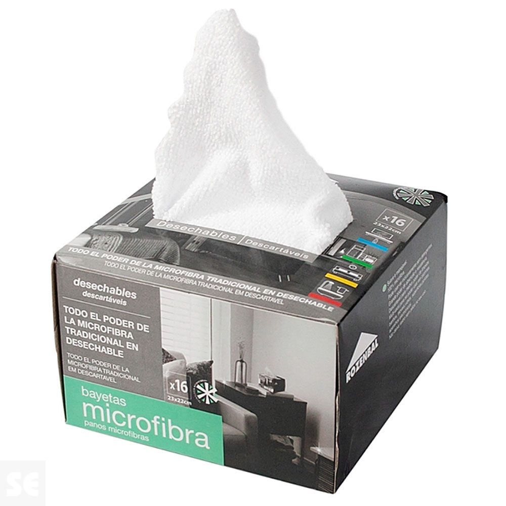 Bayetas Microfibras Desechables 23x22 cm 16 uds.