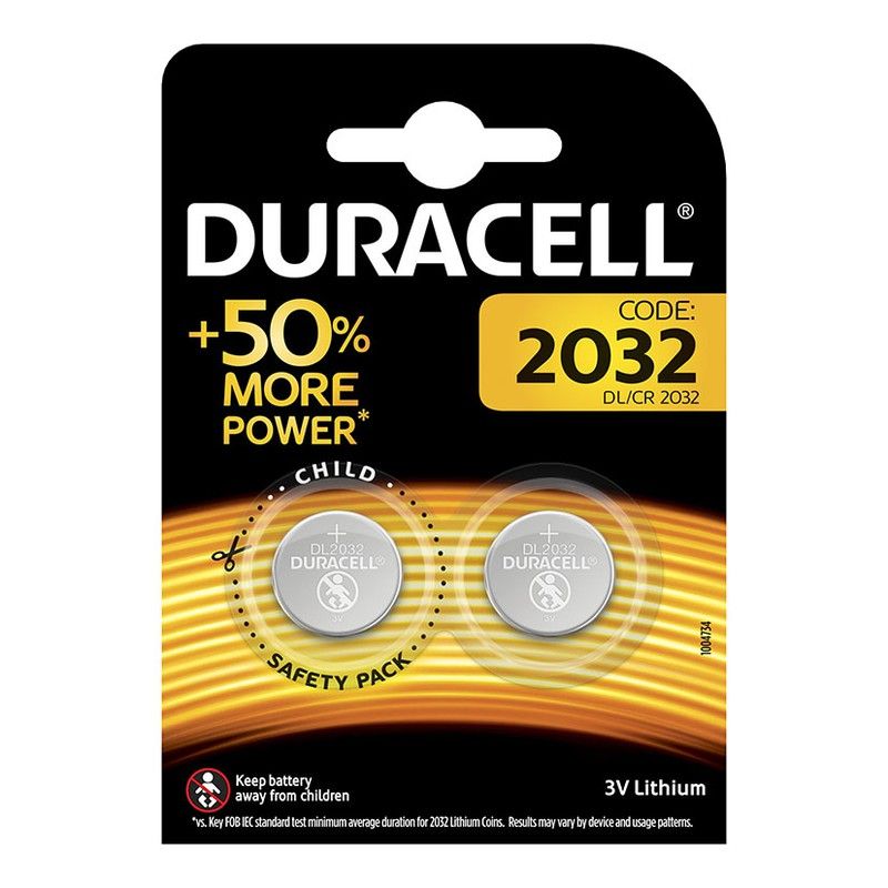 Pila Litio Boton Dl2032 2 Un. Duracell 9152R2232 Duracell