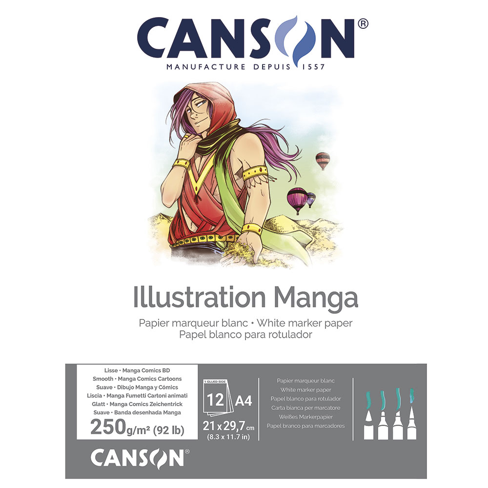 Bloc Encuadernado Canson Illustration Liso 250g 21x29,7cm 12h