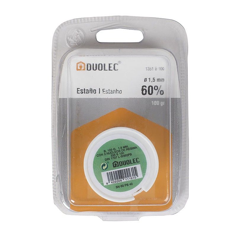 Estaño Bob.60% 1,5Mm.100Gr. 1351B100 Ratio