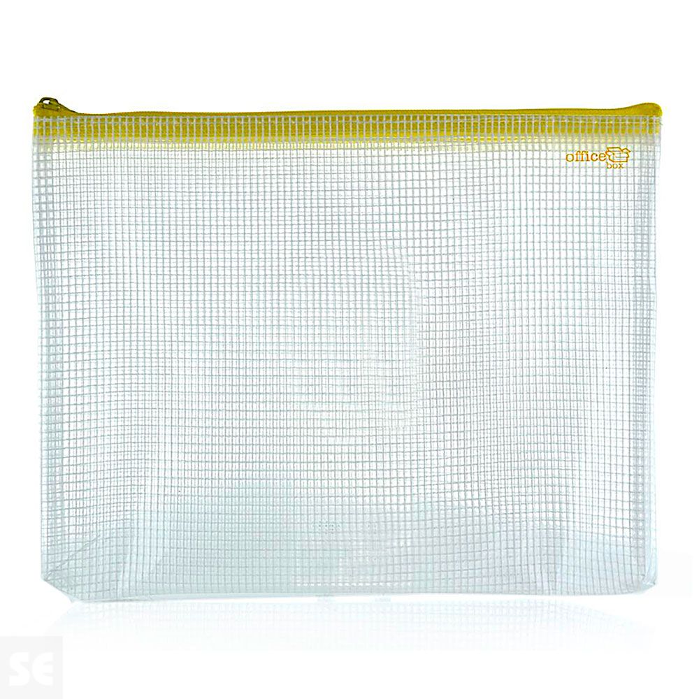 Bolsa Multiuso Transparente Cremallera Amarilla