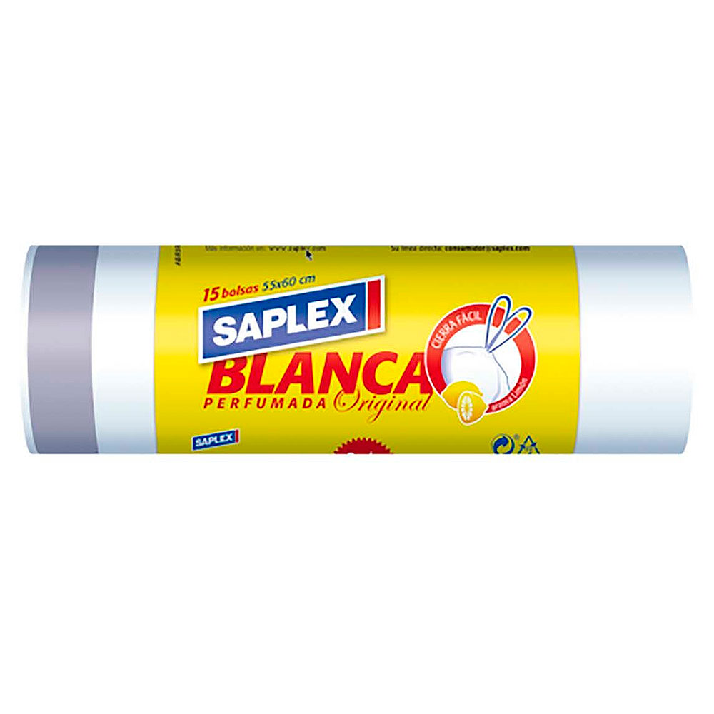 Bolsa Basura Blanca Perfumada 55x60 cm