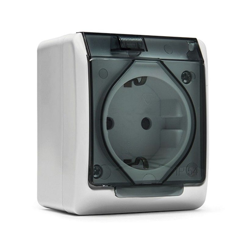 Enchufe Schuko Estanco Tt 16A-250V Blanc 9000R5123 Famatel