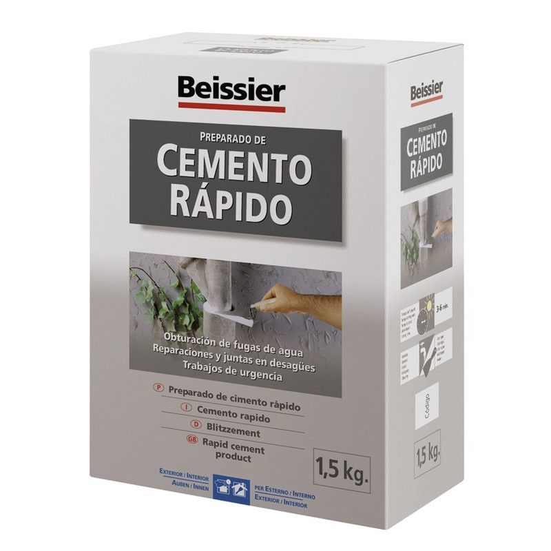 Cemento Rapido Color Gris 1,5 Kg 5448B13 Beissier