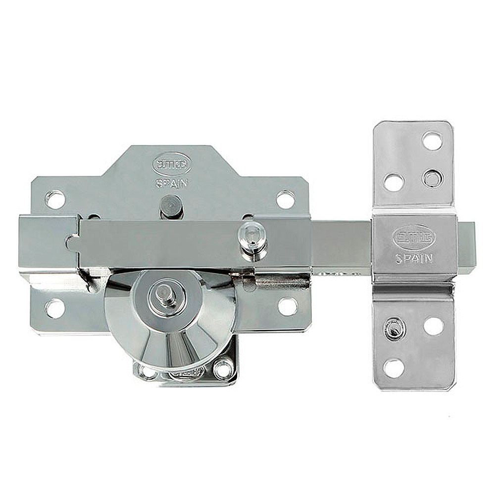 Cerrojo Alta Seguridad 90x154mm. Acero cromado brillo - Mod. 1PLUS