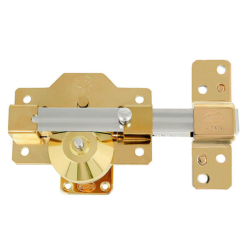 Cerrojo Alta Seguridad 90x154mm. Acero oro Mod. 1PLUS