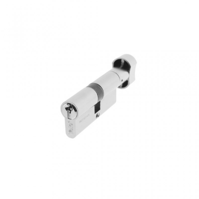 Cilindro YL5 YALE perfil EURO botón P40x40, leva R15, acabado níquel. 3 llaves. Y5P4040HN