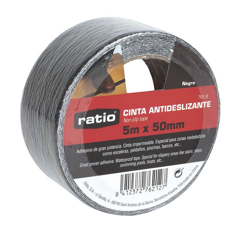 Cinta Antidesliz. 50Mmx5M.Negro. Ratio 765B Ratio