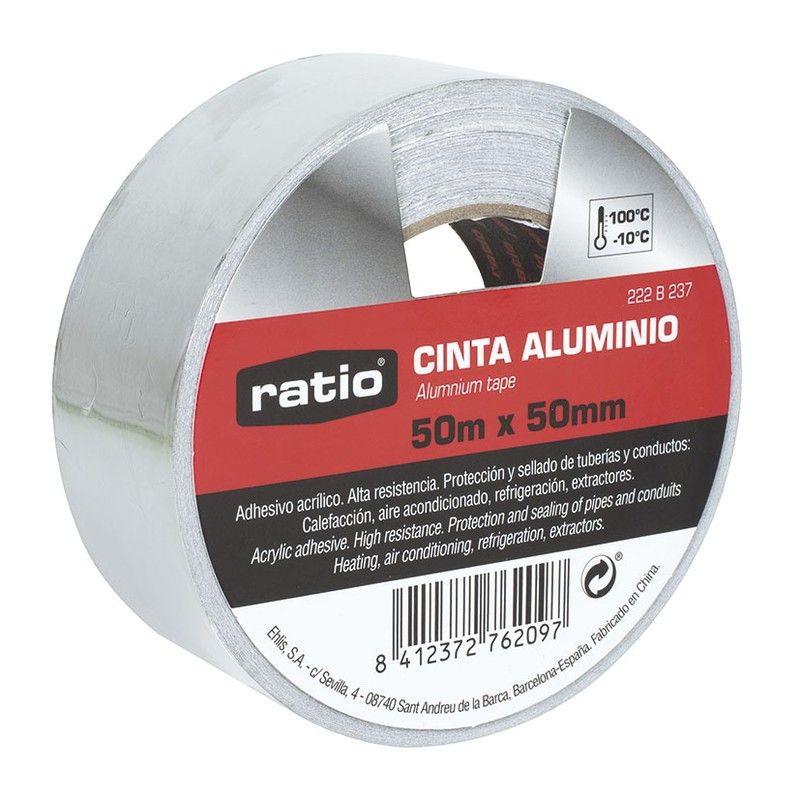 Cinta Adhesiva De Aluminio 50Mmx50M 222B237 Ratio