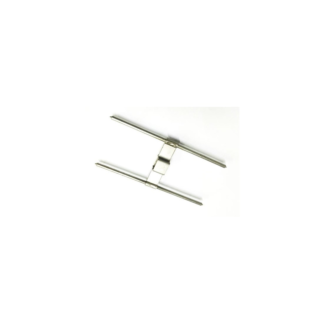 clip de brocheta recto asador de pollos 130X55mm pincho 4mm tubo 10mm