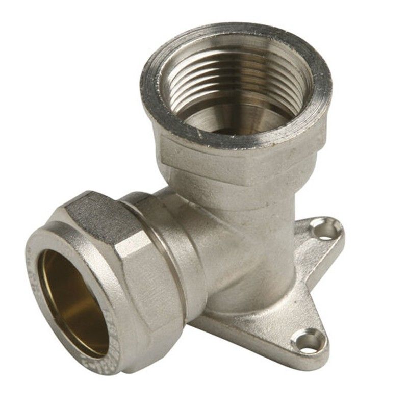 Codo 90´┐Ż Placa Lat´┐ŻN Niquelado 18x1/2"