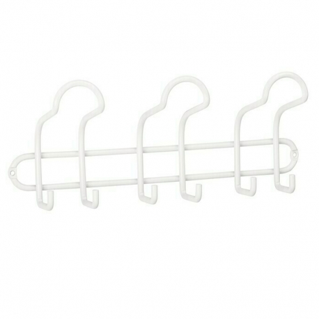 Percha pared inofix 3 ganchos blanco
