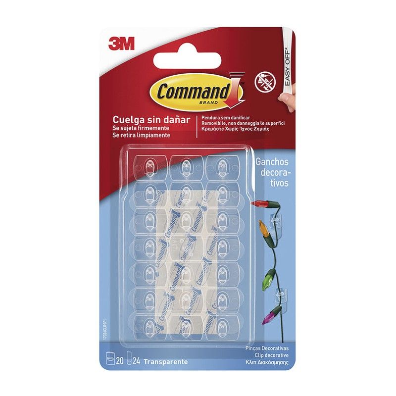 Mini Clips Transparentes.Command 683B377 3M
