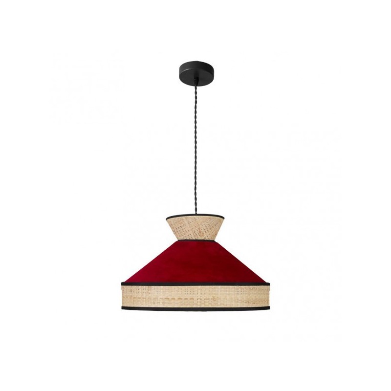 Colgante Fabrizio 1xe27 Natural/rojo Regx40x40 Cm