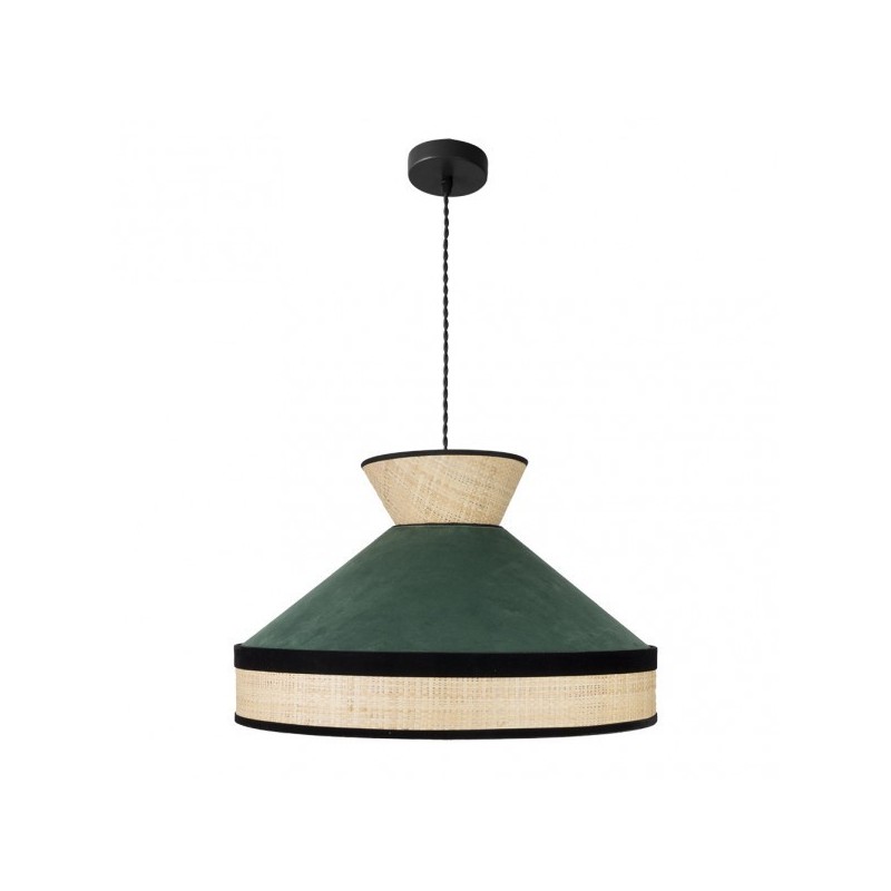 Colgante Fabrizio 1xe27 Natural/verde Bote Regx50x50 Cm