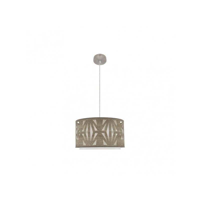 Colgante Katerina 1xe27 Niquel/madera Gris Regx40x40 cm