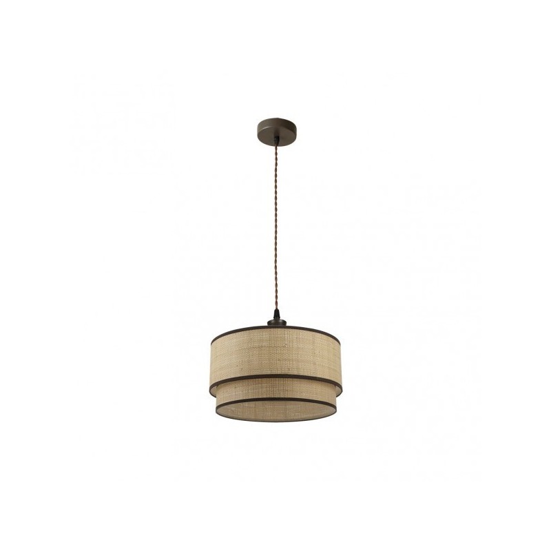 Colgante Roque 1xe27 Natural/marron Regx40x40 Cm