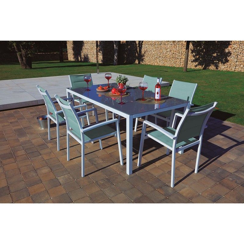 Conj. Maldivas. Silla Alum/Textil. Vde. 8704N298